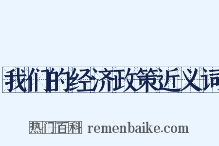 我们的经济政策近义词是什么意思的图片